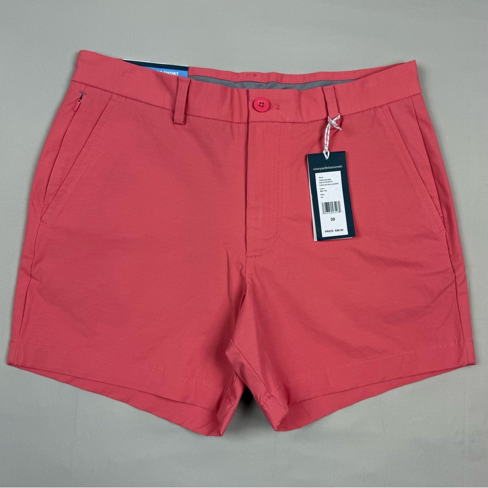 Vineyard Vines Mens OTG 5” Chino Short Sz 30 Mai Tai Pink B4